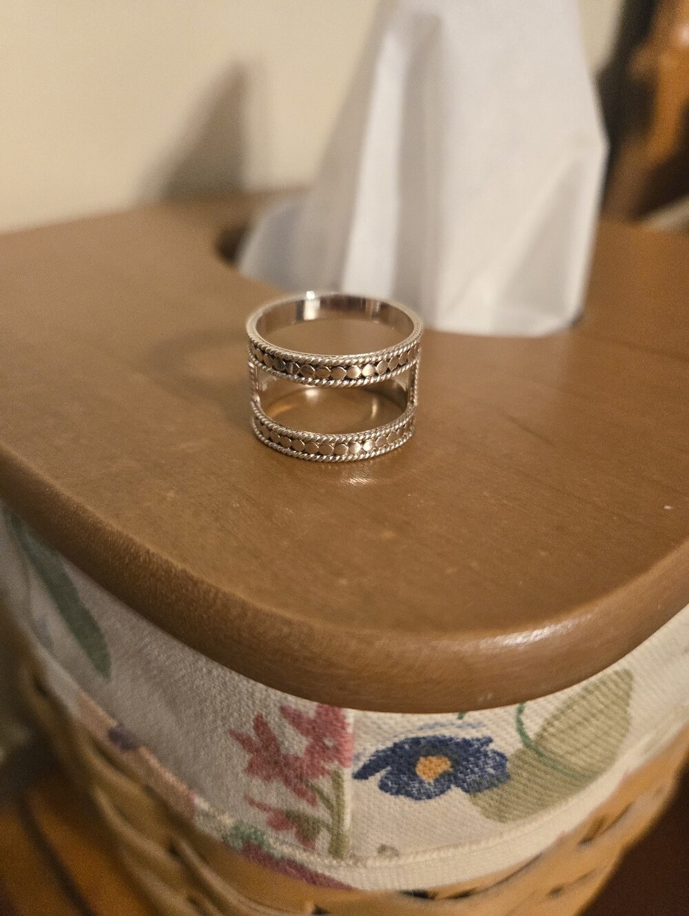 Anna Beck Vintage Sterling Silver Openwork Braided Band Ring - Silver
